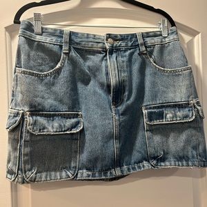 Zara Denim Cargo mini skirt